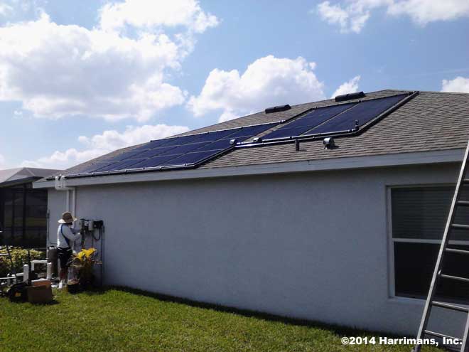 Shingle Roof Pool Solar Installation