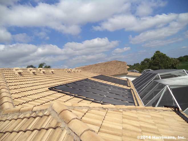 Barrel Tile Roof Pool Solar Installation