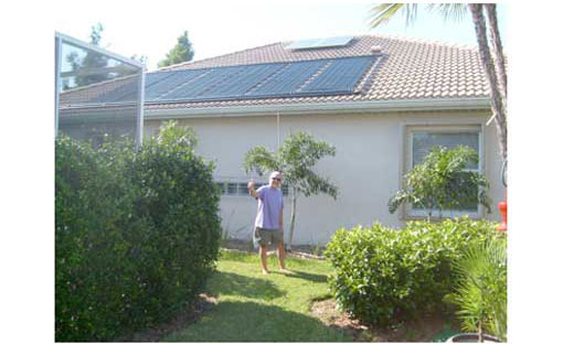 Customer with solar panels