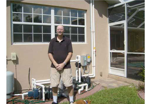 Customer saving with solar pool pump